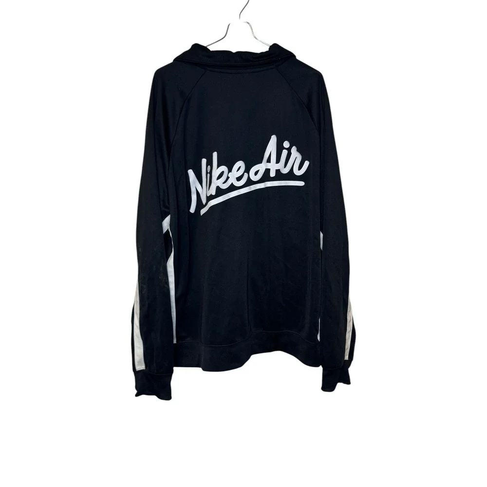 Nike Air Men's Top Spell Out On Back Full Zip‎ Loose Fitted Jacket Black Large